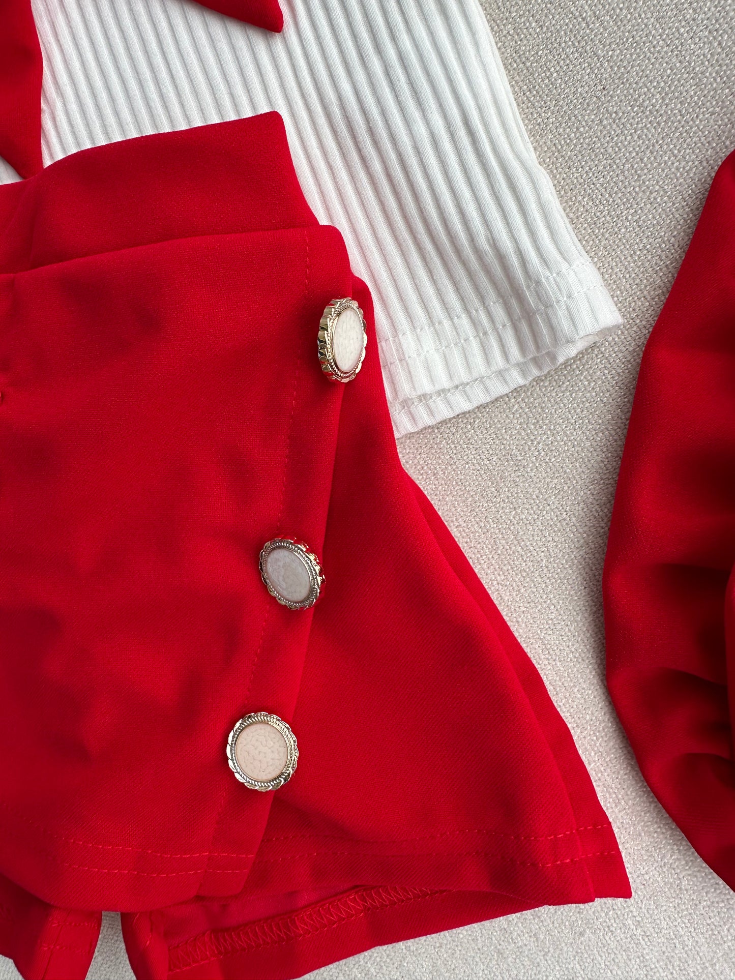 Bow style top , pant , hat set