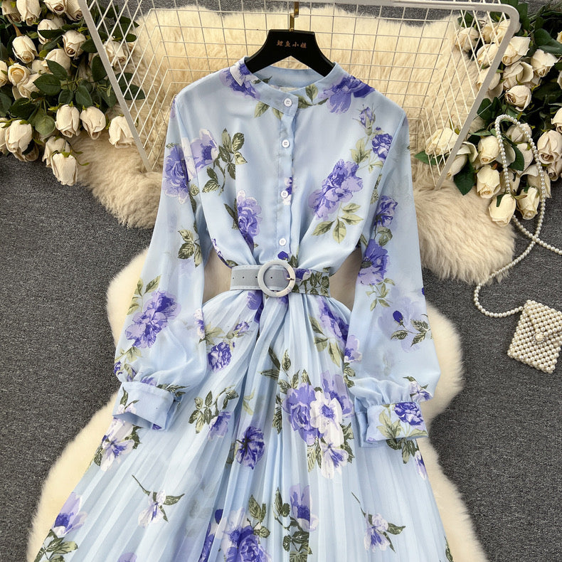 Floral chiffon georgette midi gown