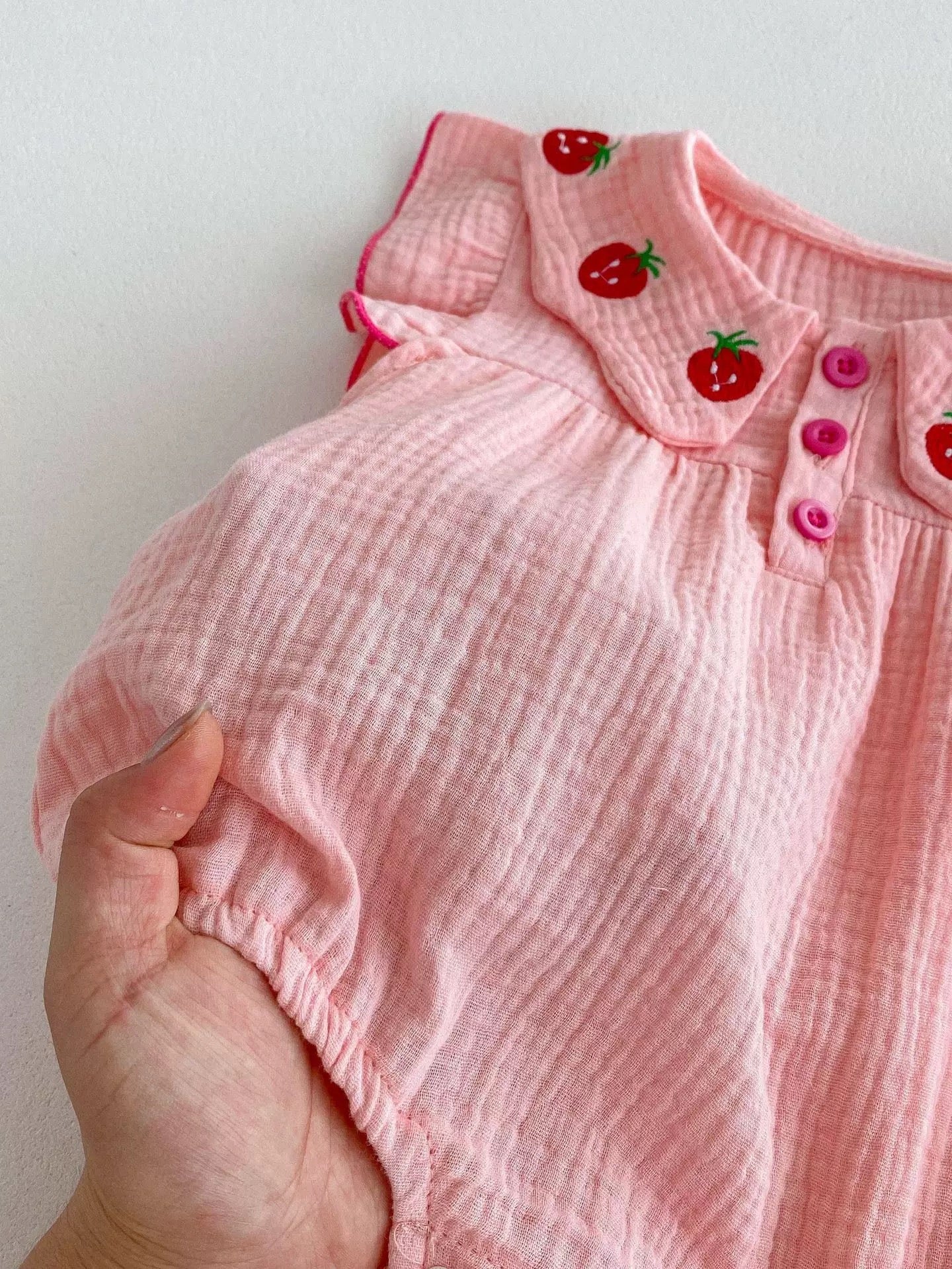 Organic cotton romper with headband