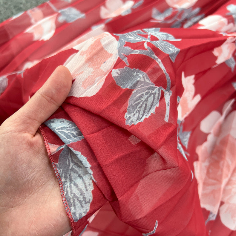 Floral chiffon georgette midi gown