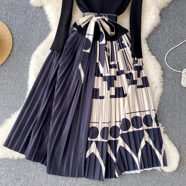 knitted long-sleeved dress