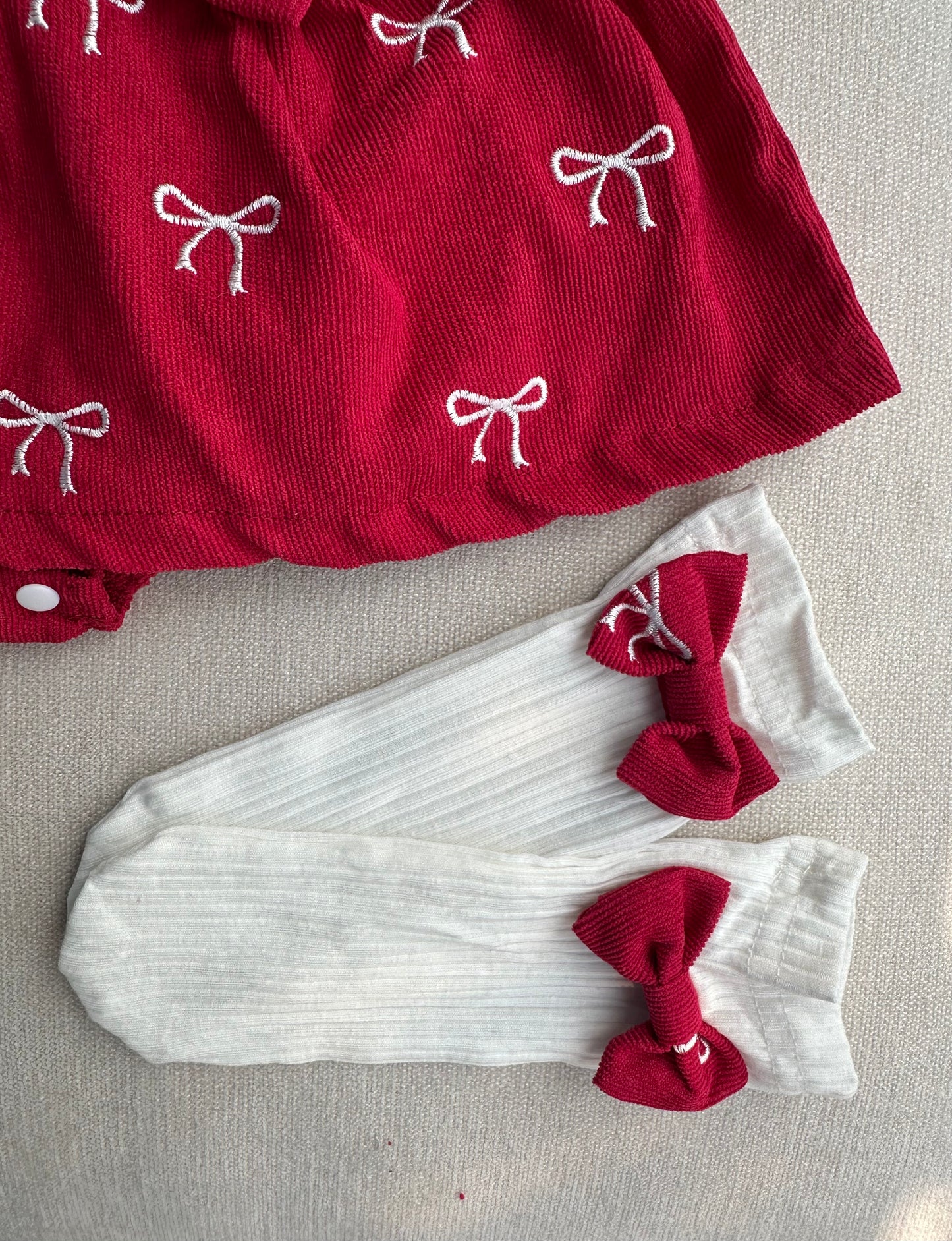 embroidered Bow Princess Set