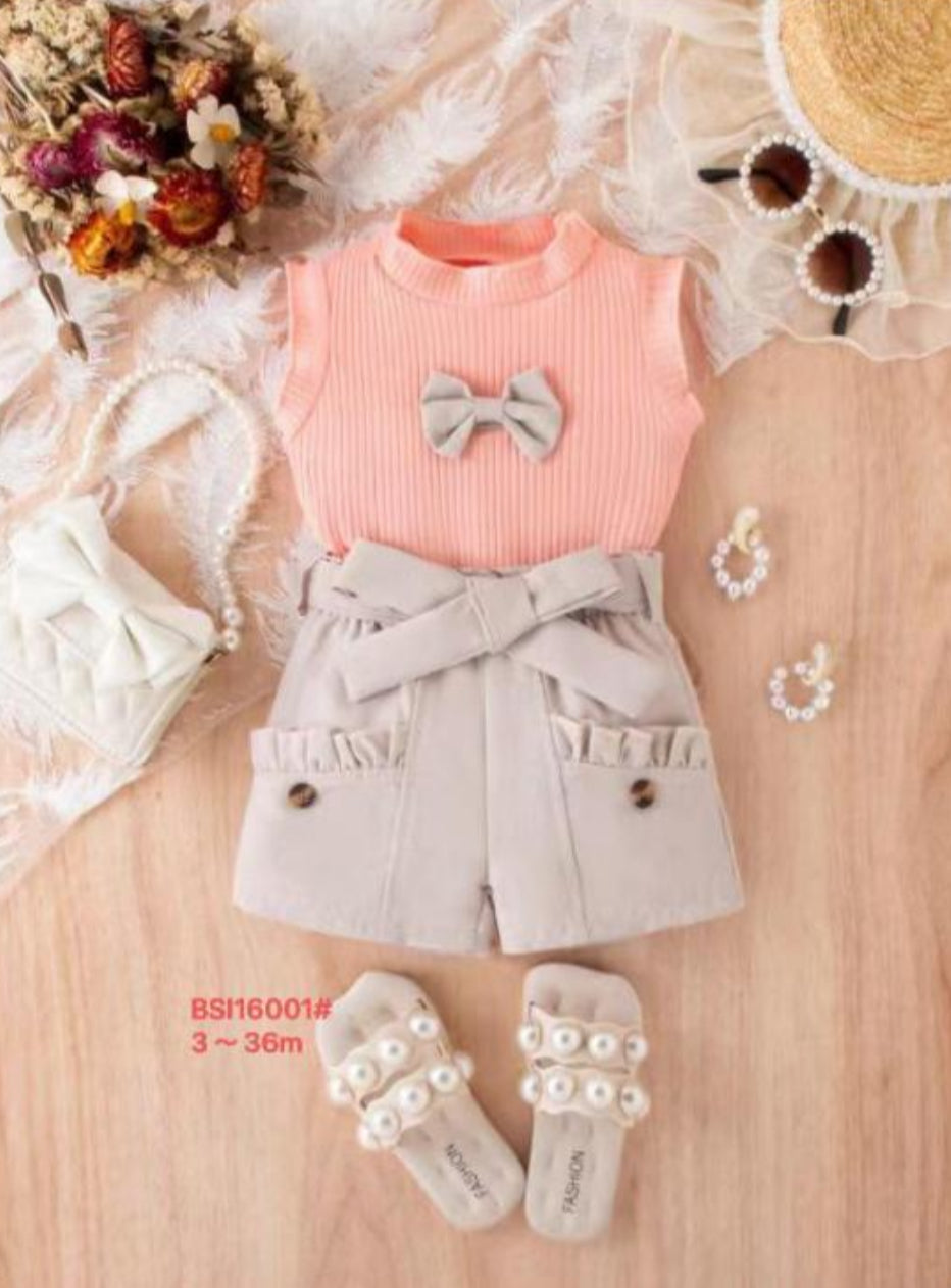 Pant , ribbon belt & top
