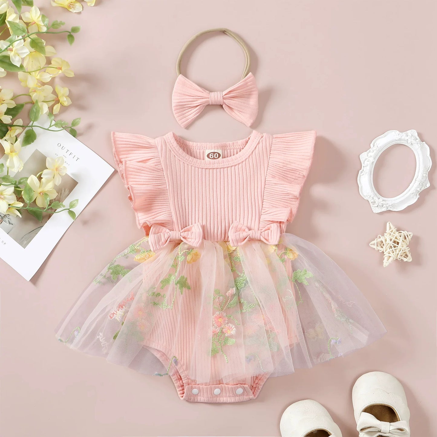 Romper style frock with headband