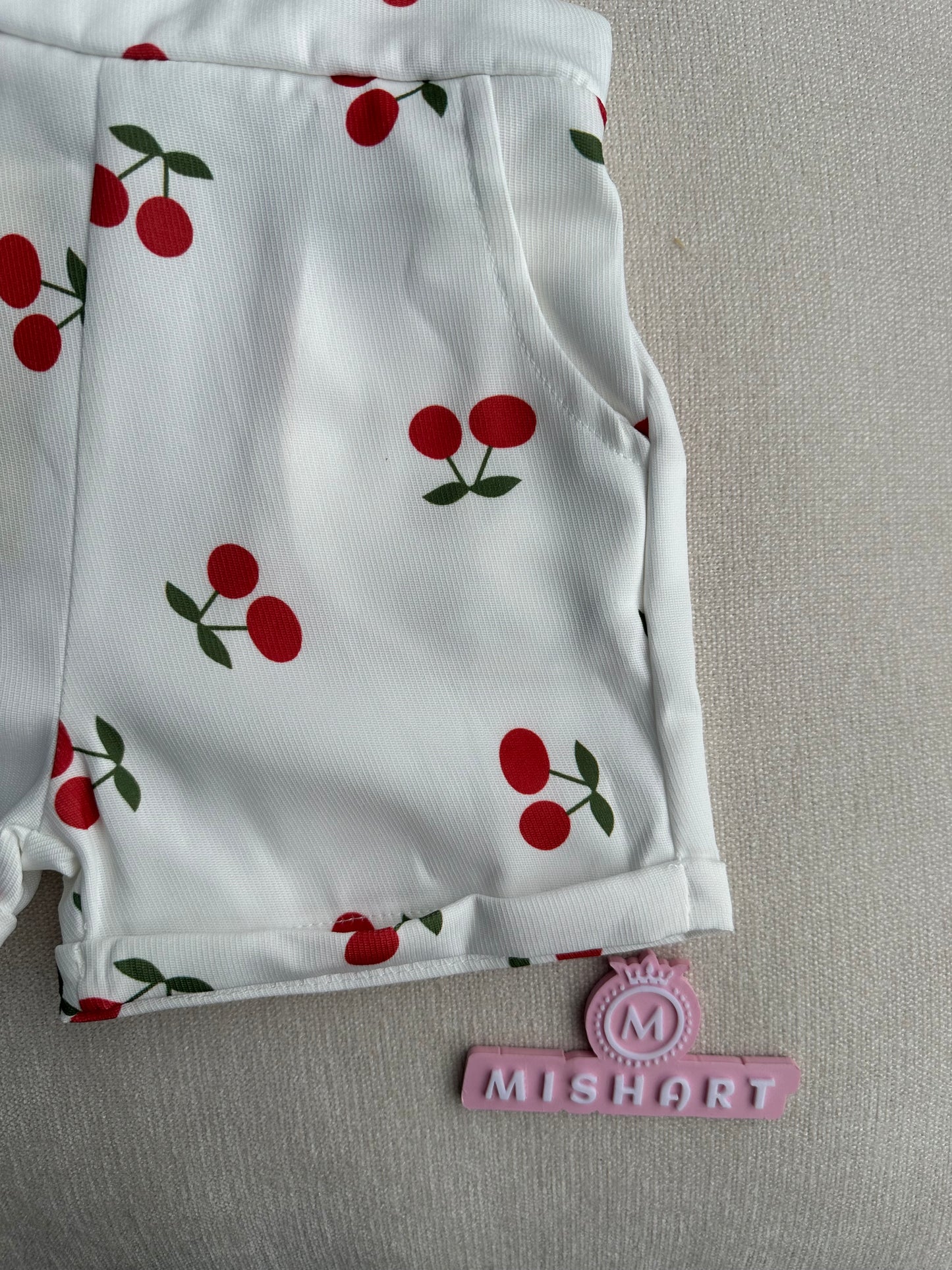 Cherry red romper set