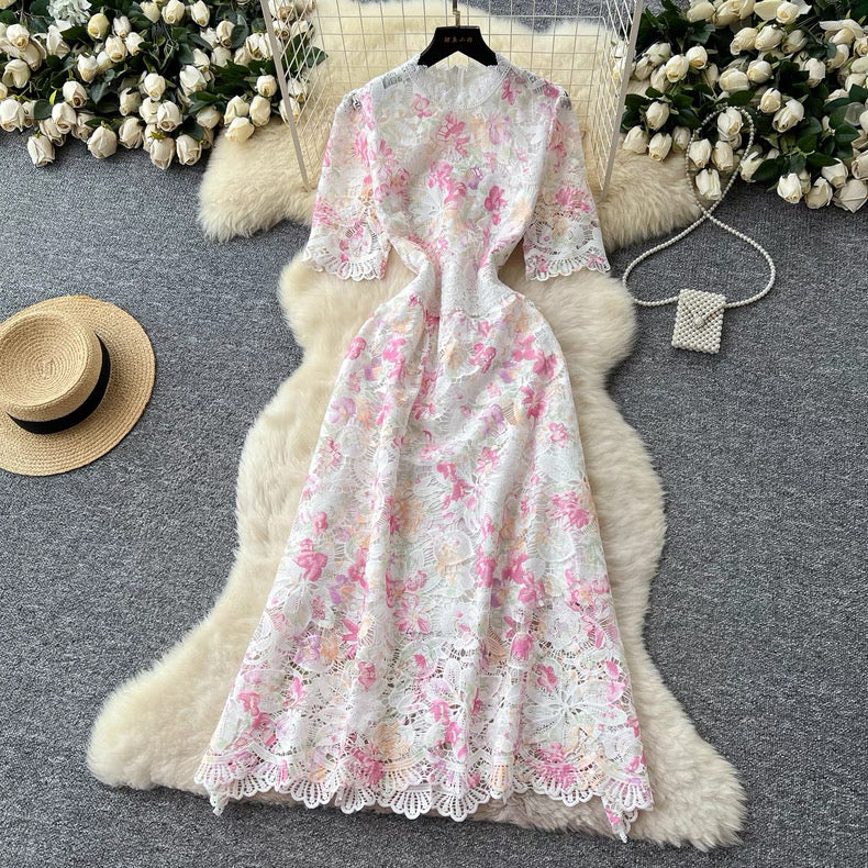 Fully lace bodysuit dress