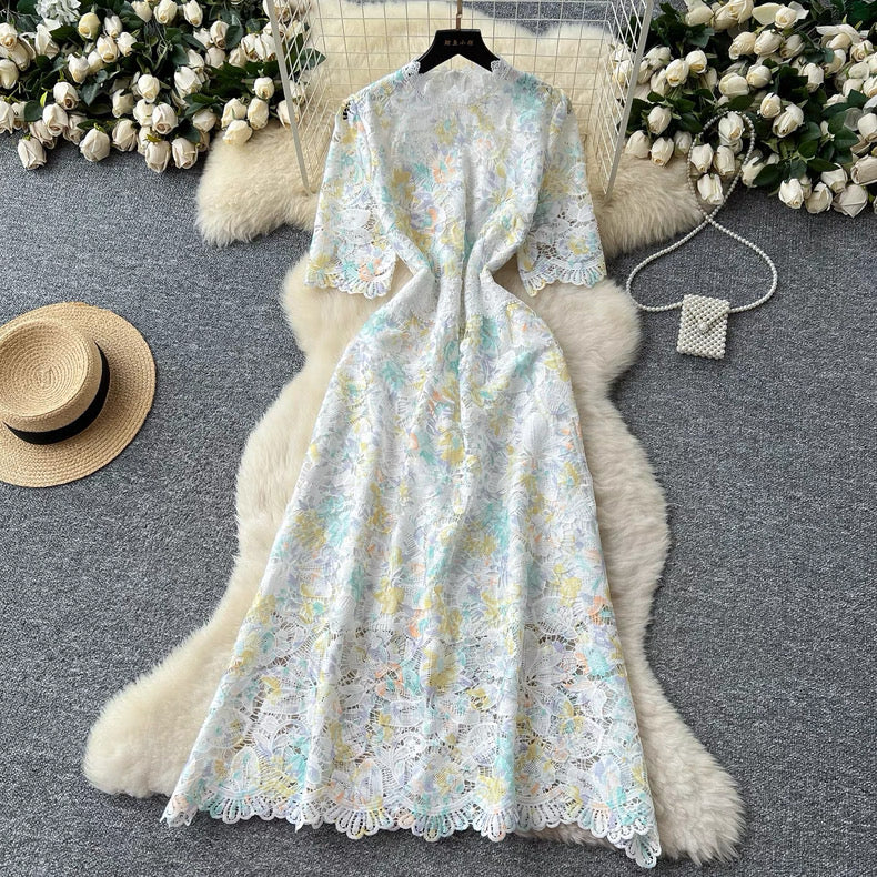 Fully lace bodysuit dress