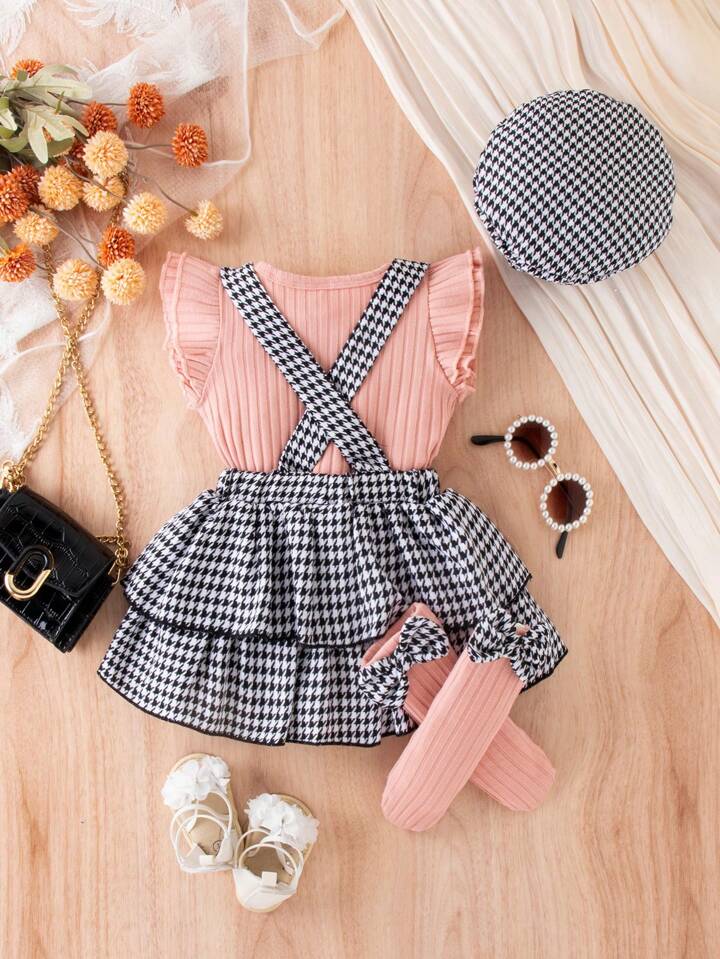 Skirt , top , hat , socks combo