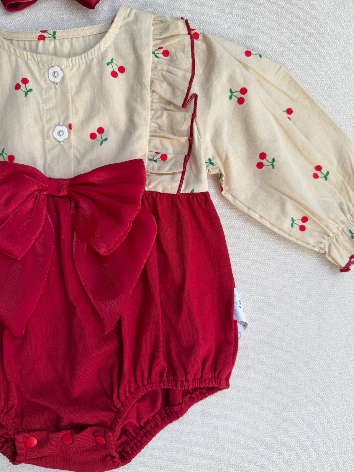 🍒 Cherry Bow Romper Set ❤️🎀