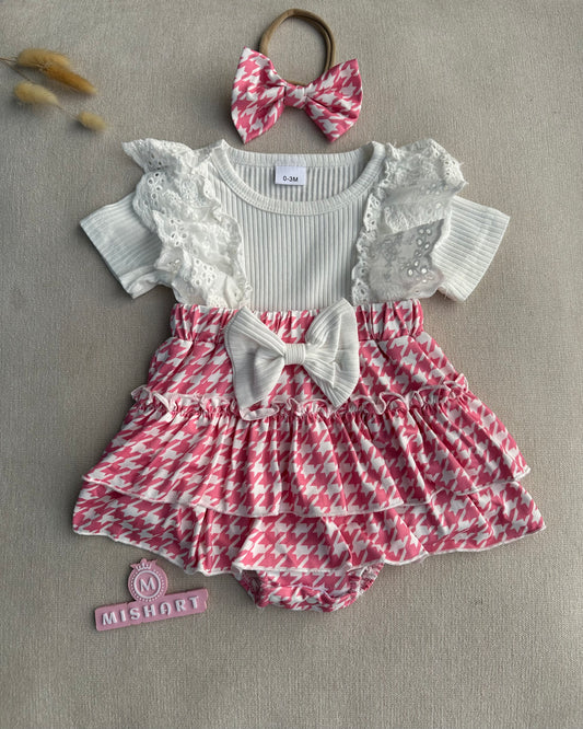 Beautiful pink romper dress