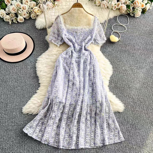Lace work dress