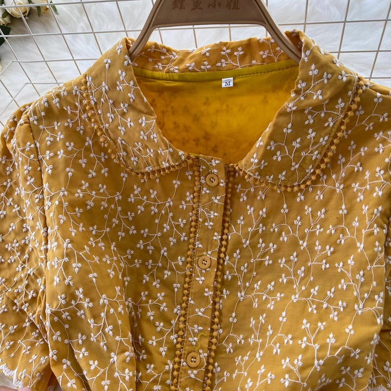 Chikankari cotton midi