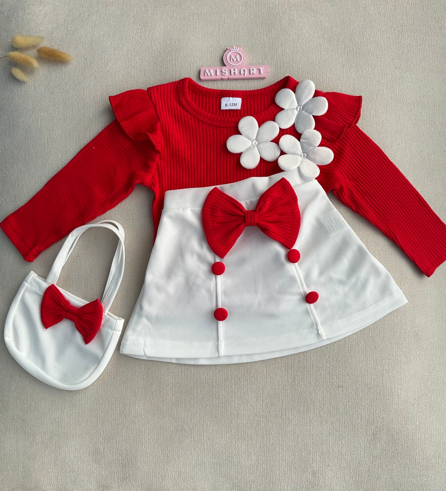 Top . Skirt & bag combo set