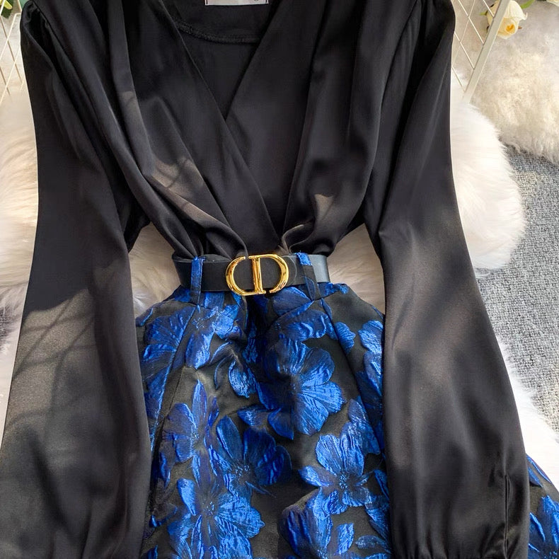 Jacquard midi dress