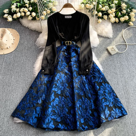 Jacquard midi dress