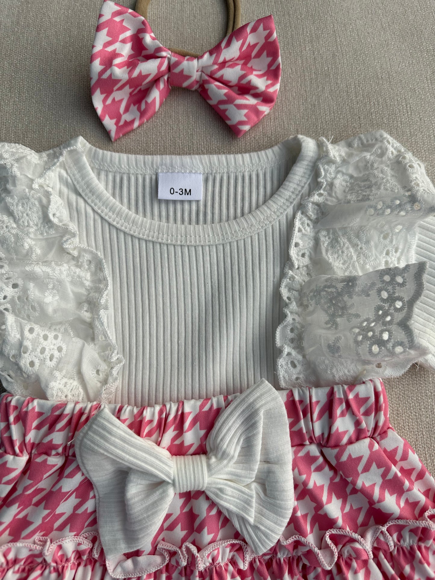 Beautiful pink romper dress