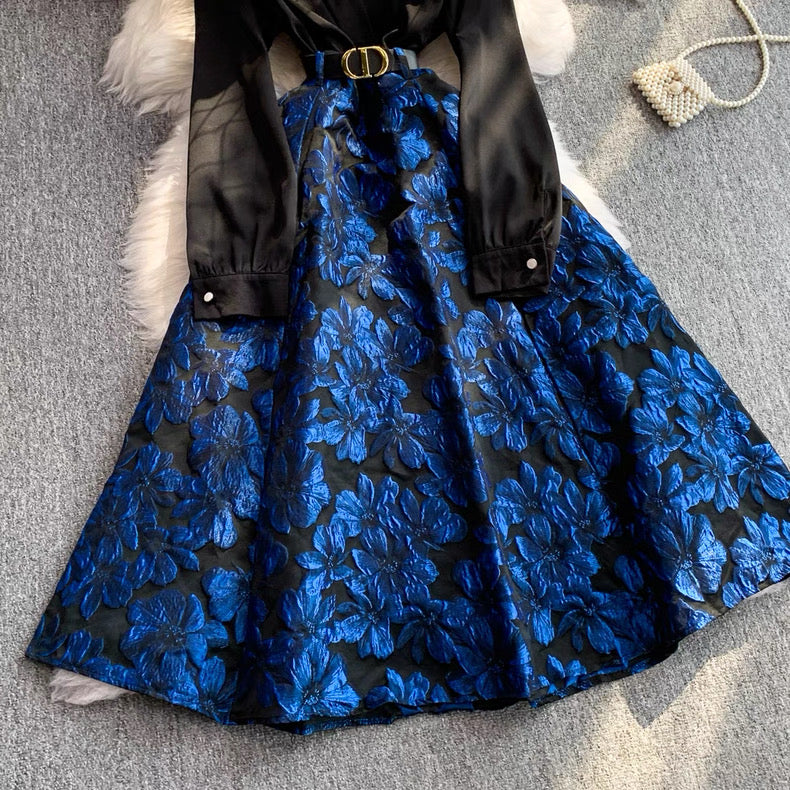 Jacquard midi dress