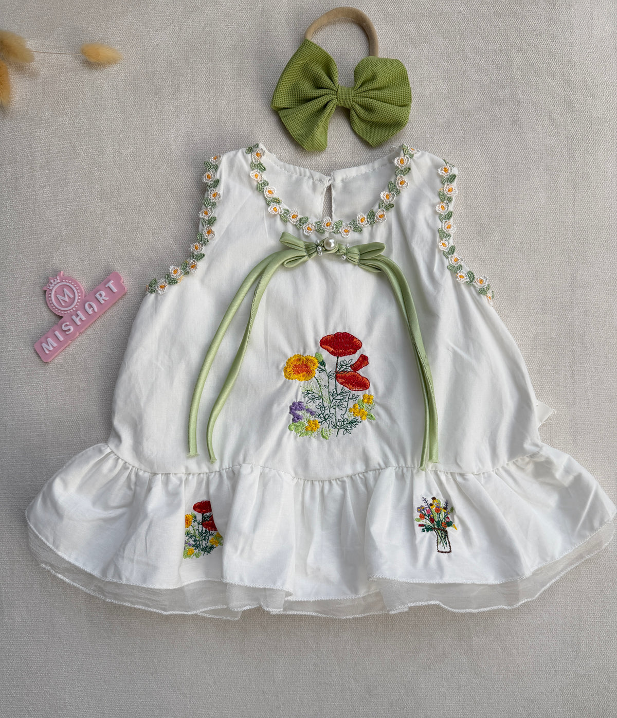 Sage Garden Romper Dress 💚🤍