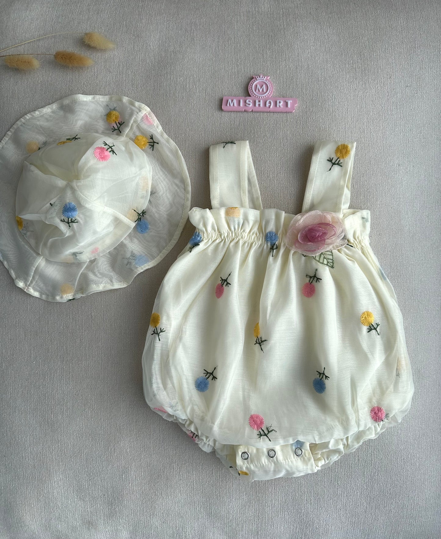 Soft Bloom Baby Romper Set