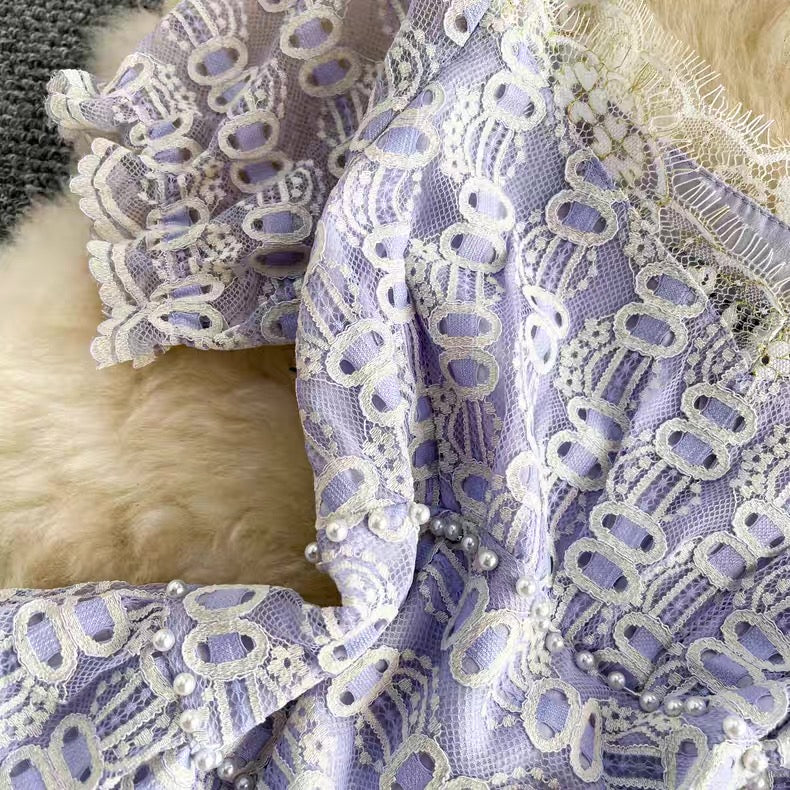 Lace work dress