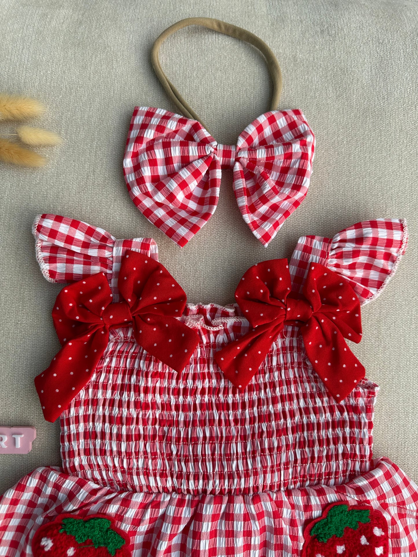 Strawberry romper set