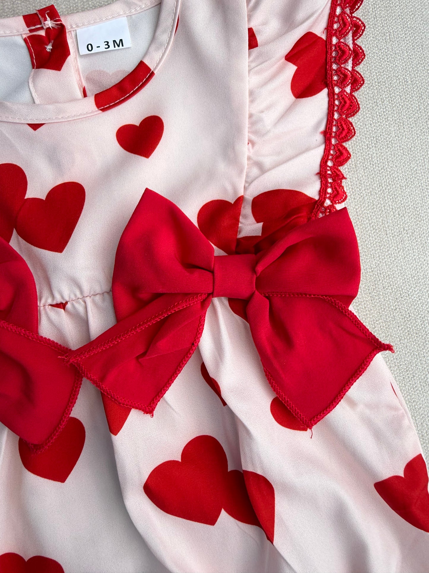Sweetheart Bow Romper Set