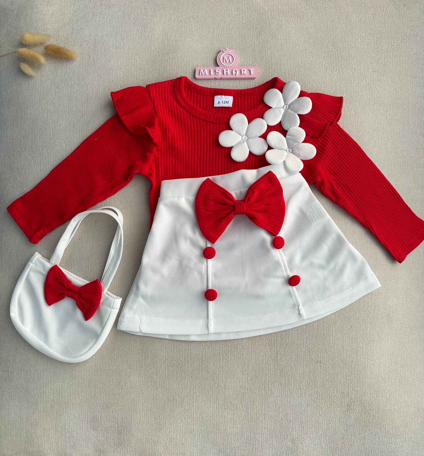 Top . Skirt & bag combo set