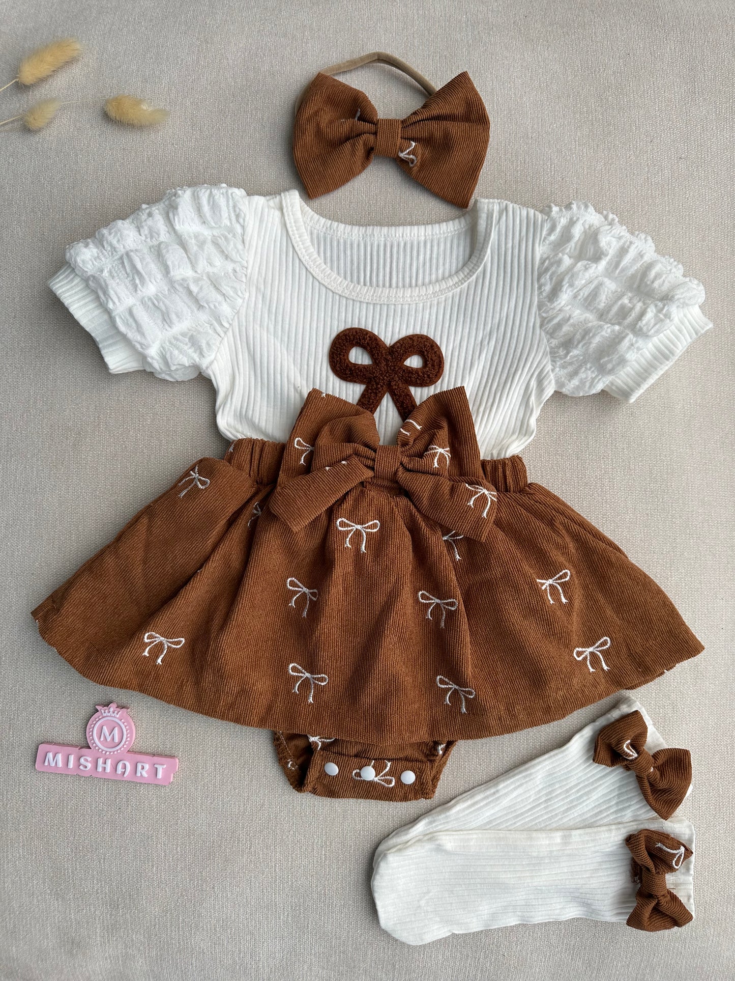 embroidered Bow Princess Set