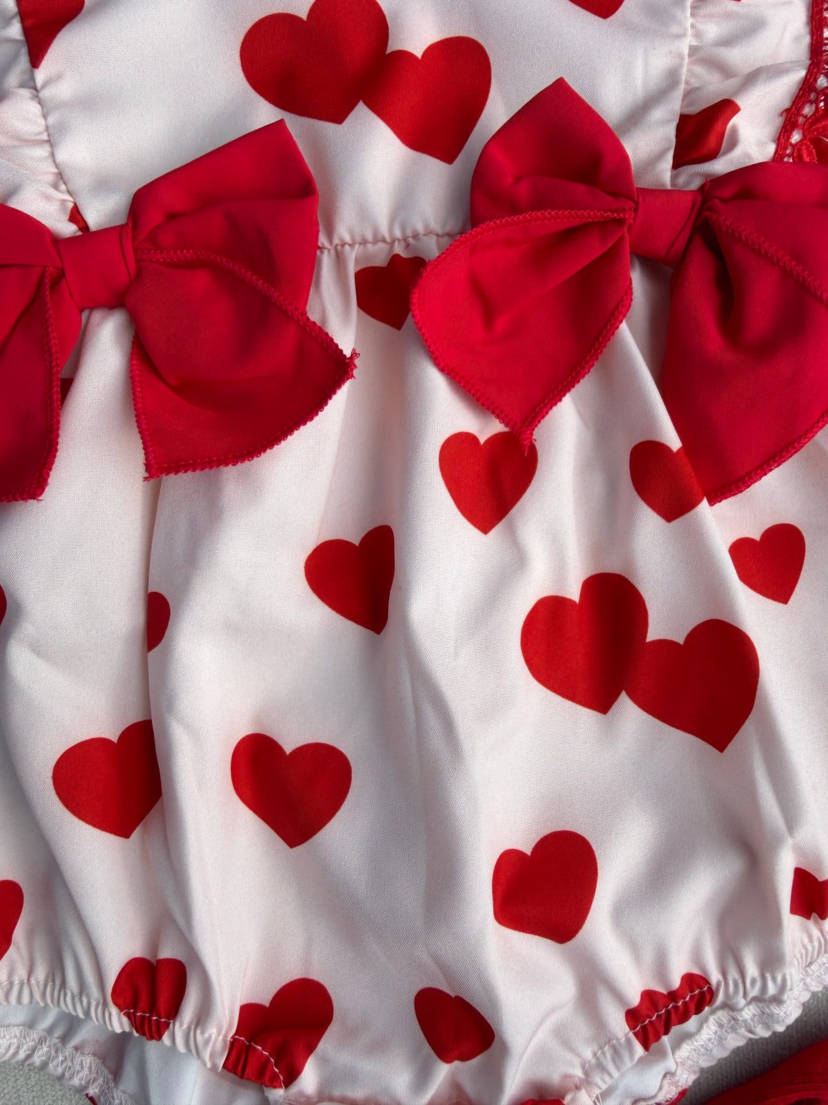 Sweetheart Bow Romper Set