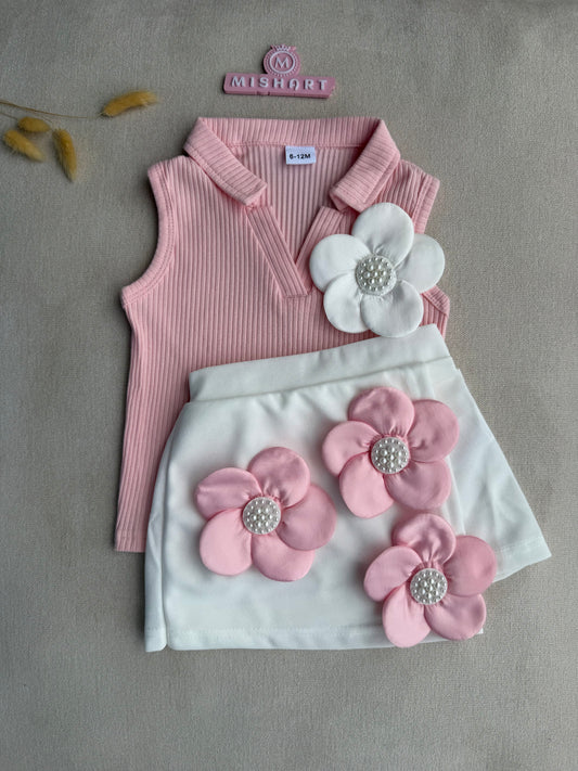 Flower skirt set