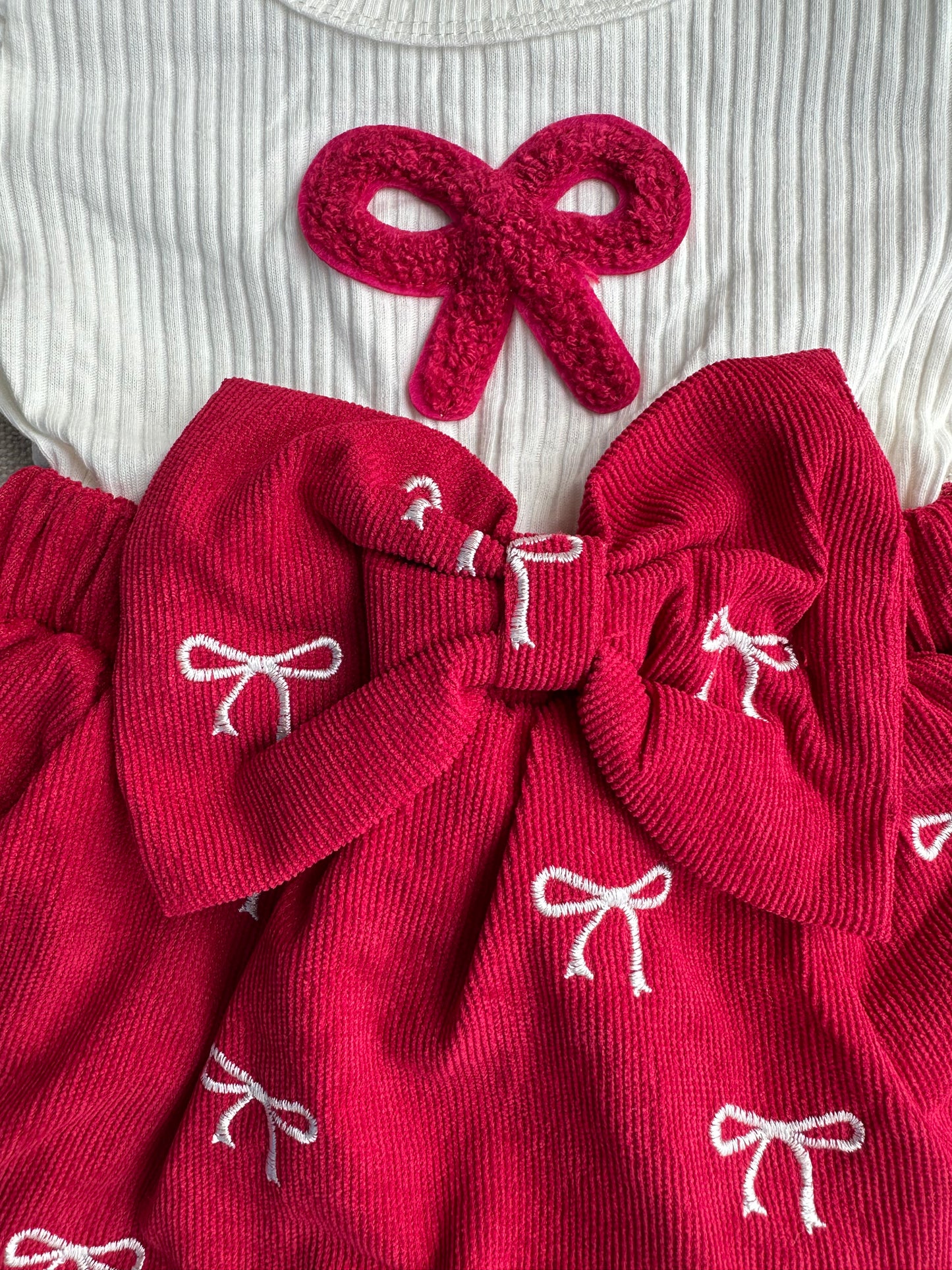 embroidered Bow Princess Set
