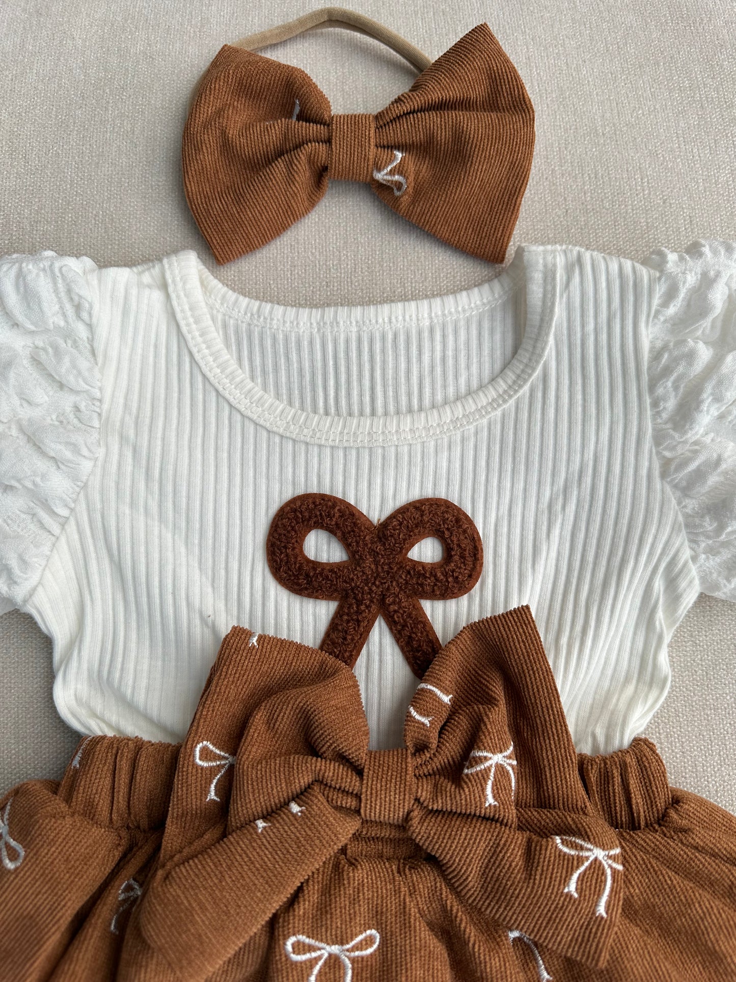 embroidered Bow Princess Set
