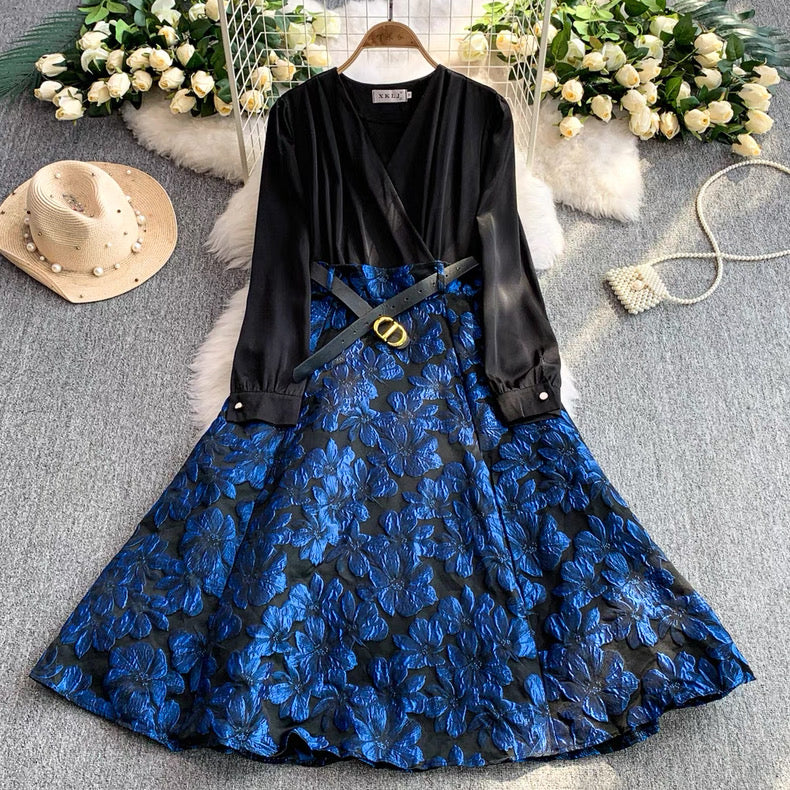 Jacquard midi dress
