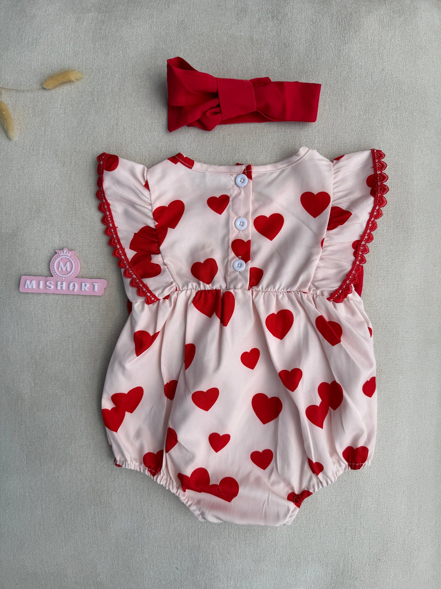 Sweetheart Bow Romper Set