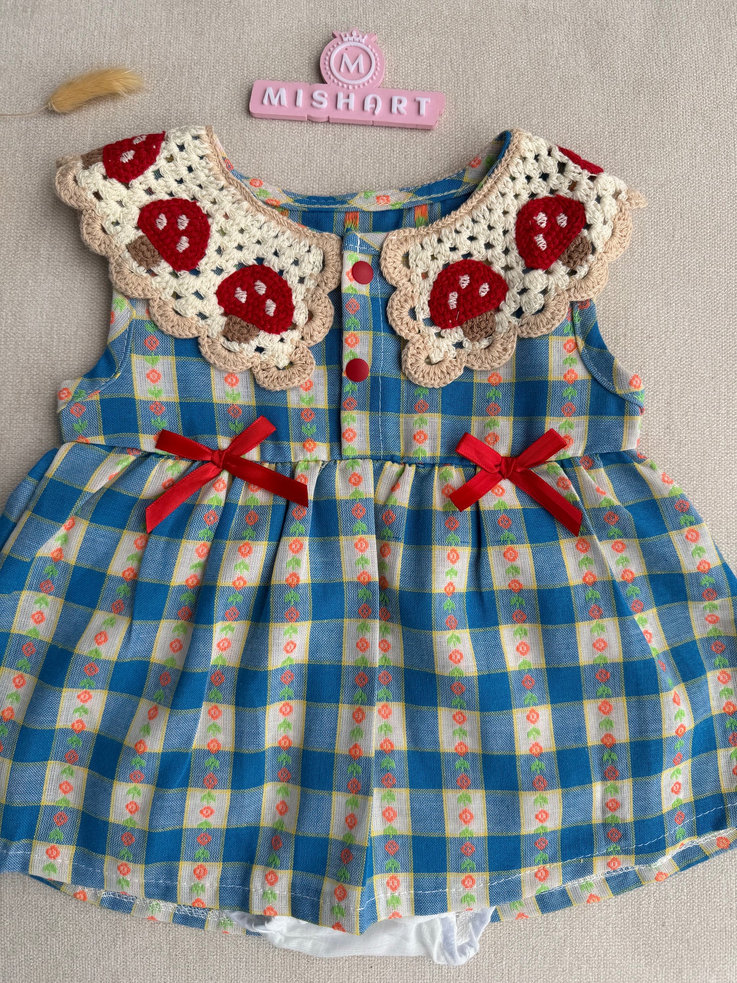 Woodland mashroom Romper Dress