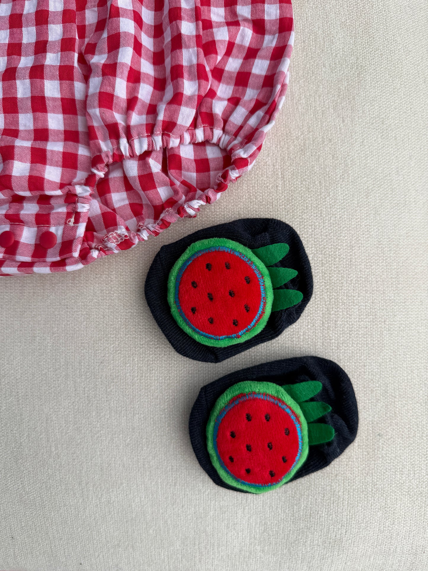 Watermelon dress with socks