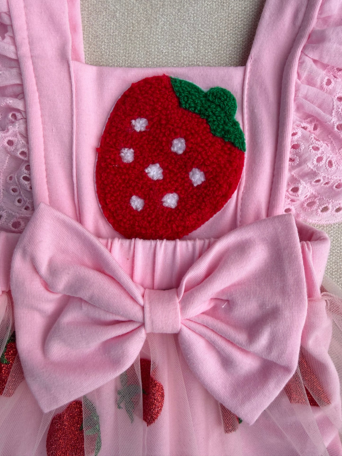 Strawberry Princess Tulle Romper Set