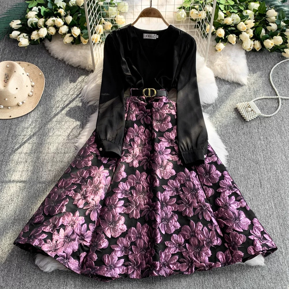 Jacquard midi dress