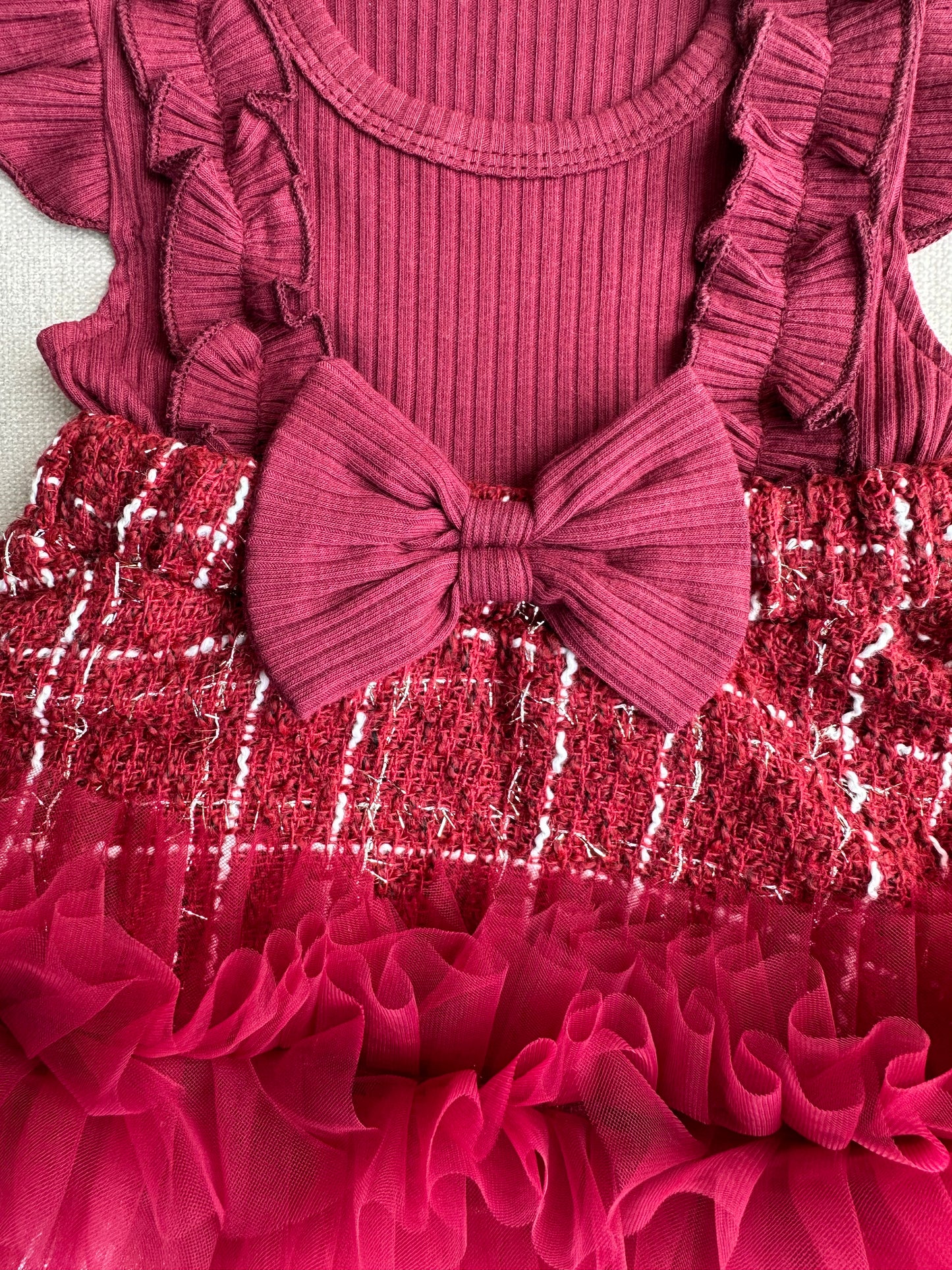 Berry Royale Ruffle Dress