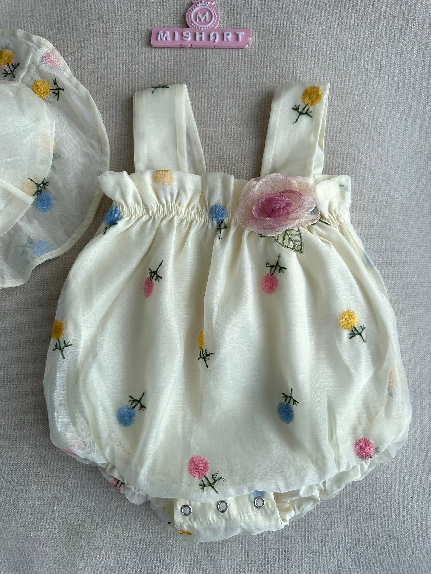Soft Bloom Baby Romper Set