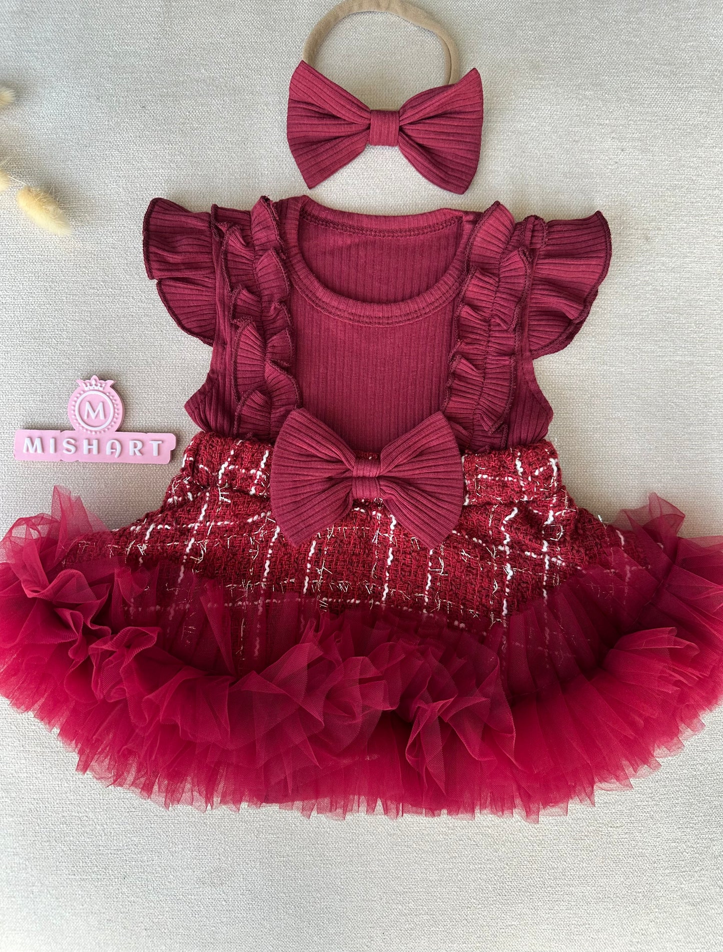 Berry Royale Ruffle Dress