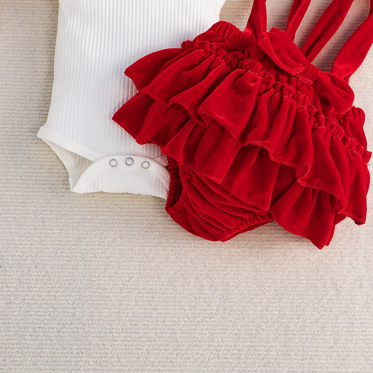 Baby dress & headband set . Velvet