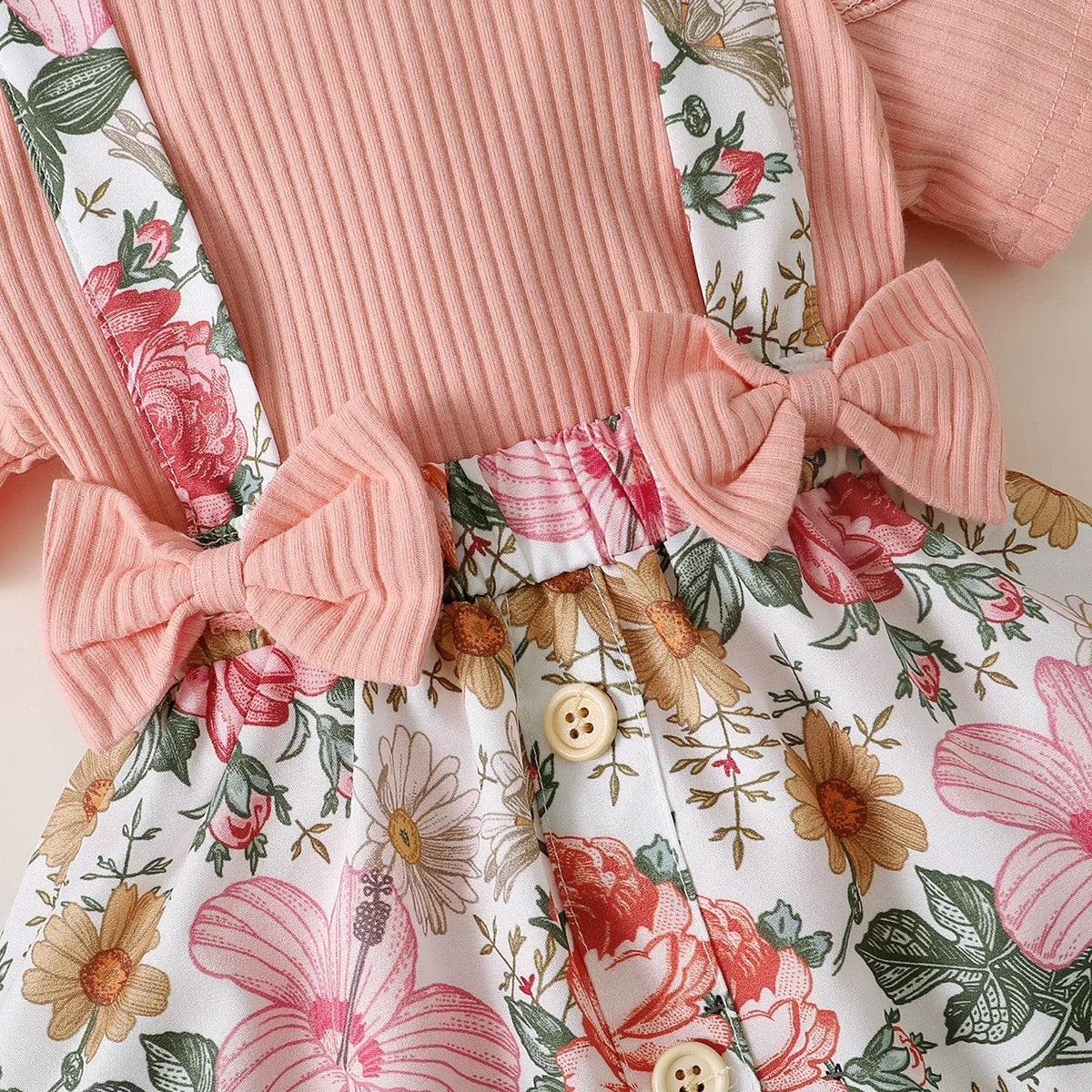 Romper & skirt set with headband
