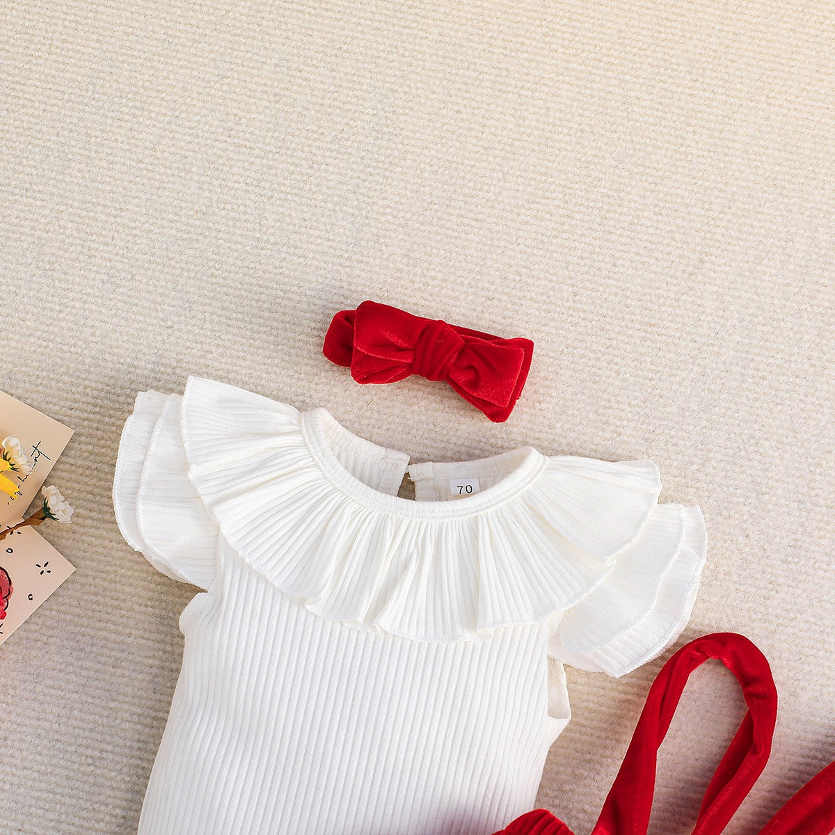 Baby dress & headband set . Velvet