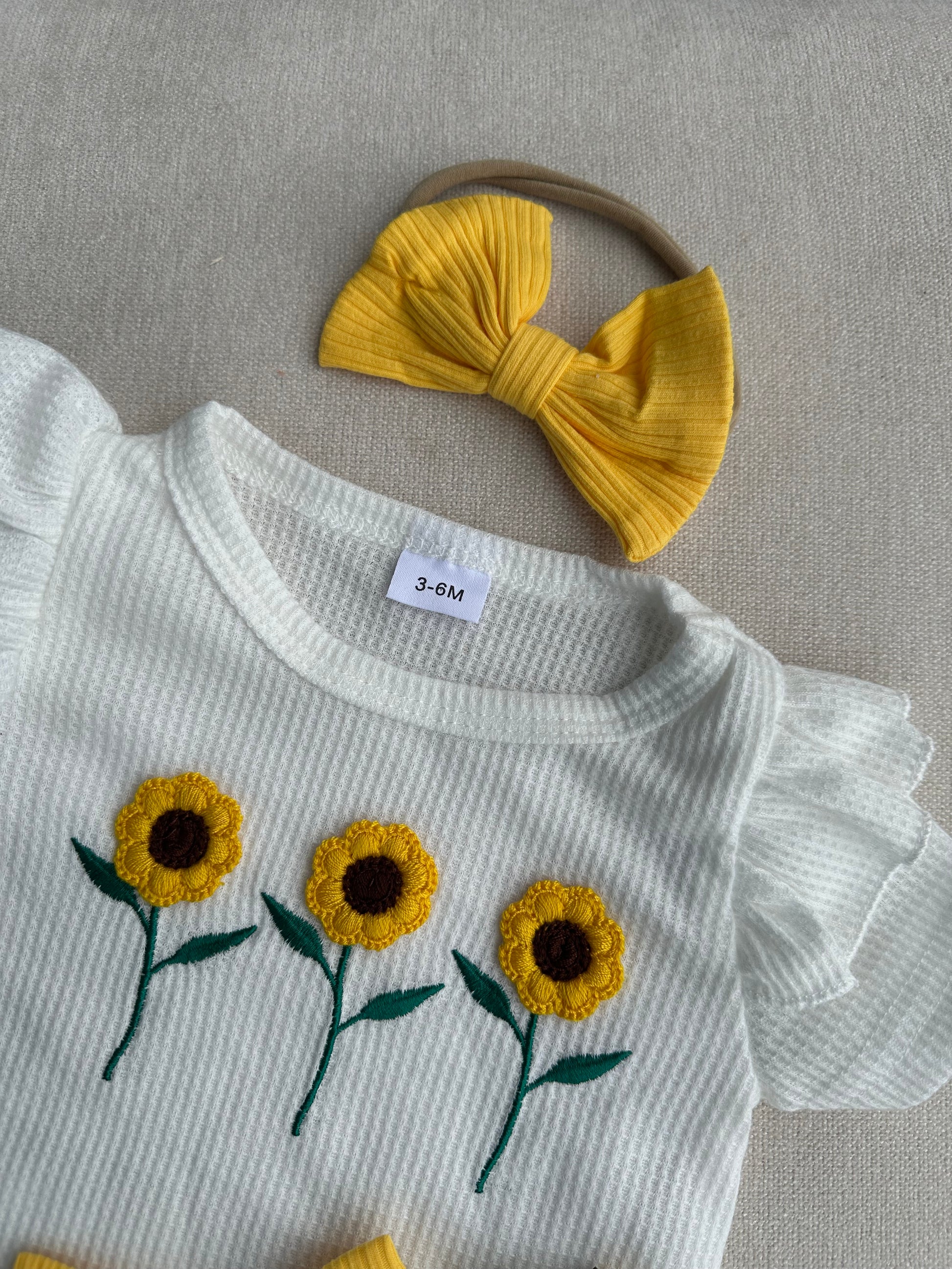 Flower top, skirt,headband,socks combo 2
