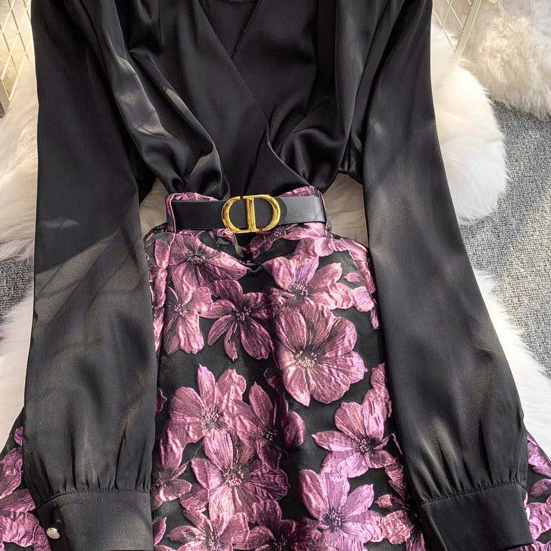 Jacquard midi dress