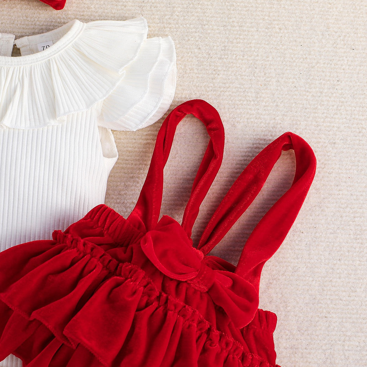 Baby dress & headband set . Velvet