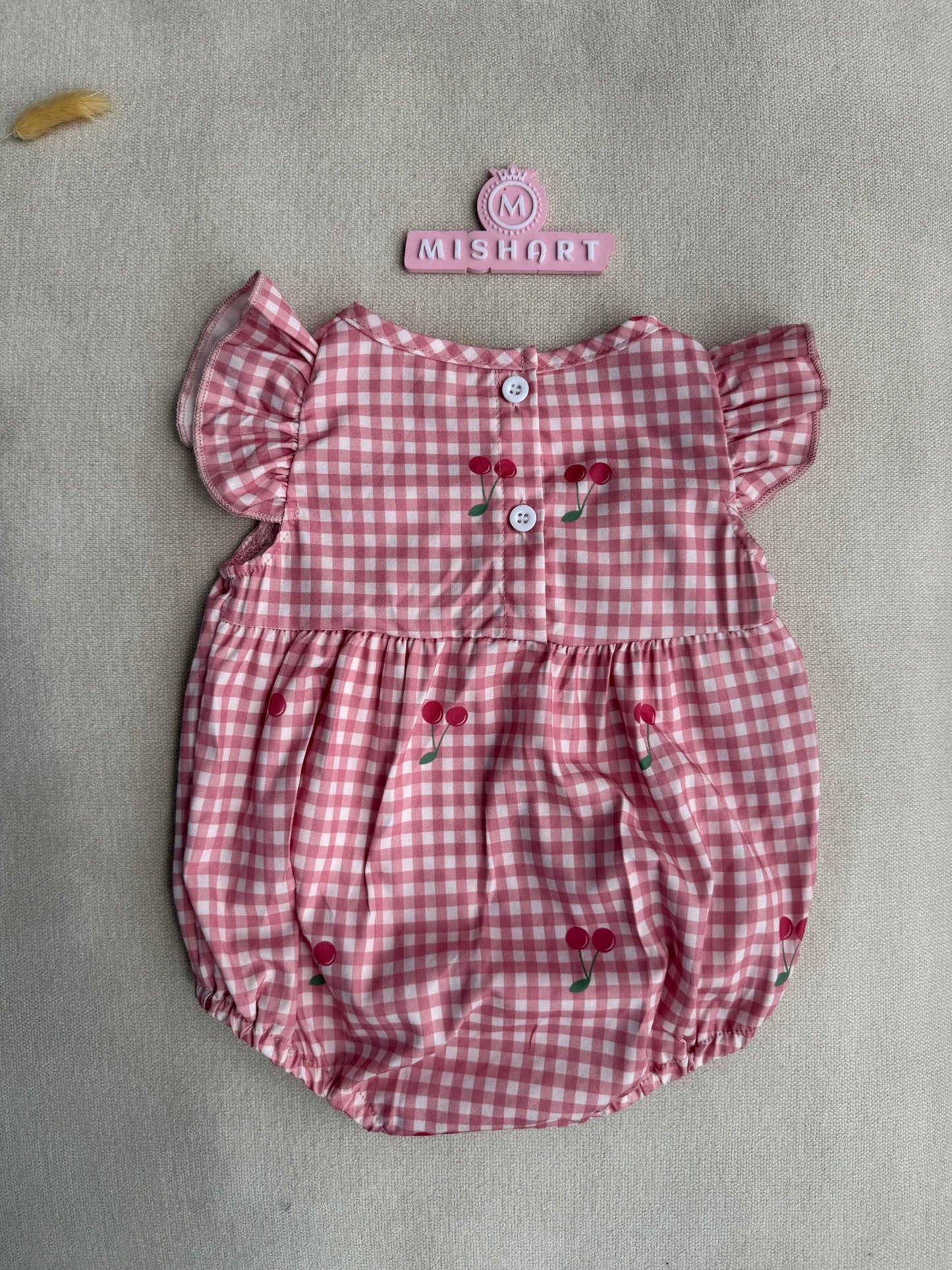 Cherry Picnic Romper Set