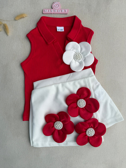 Flower skirt set
