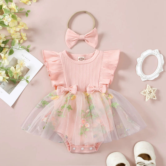 Romper style frock with headband